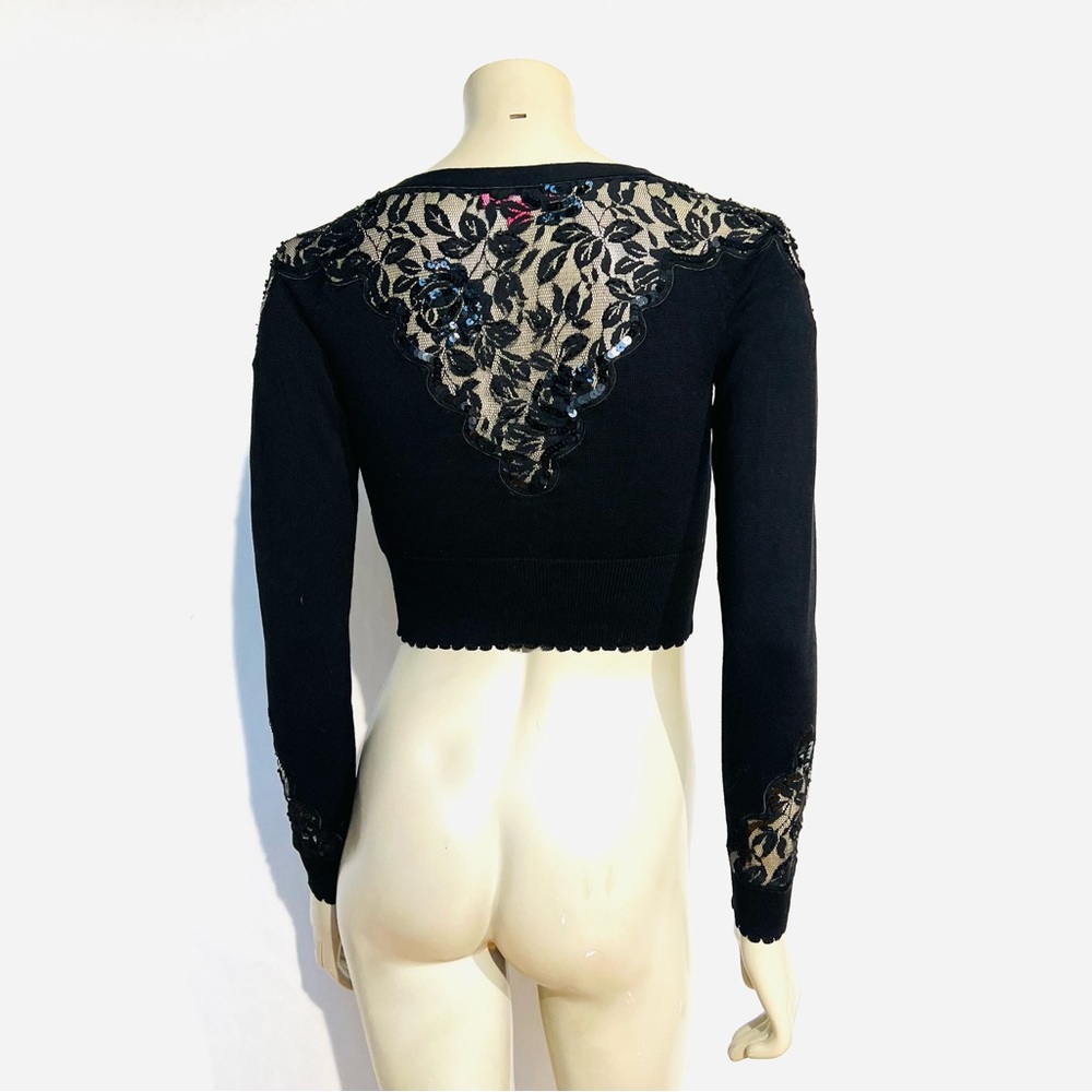 Elegant Black Lace Women's Sweater